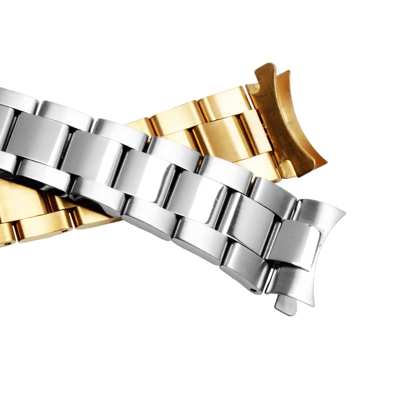 Stainless steel watchband 20mm silver gold bracelet men's wristband fit Submariner 116610-LV-97200 metal strap