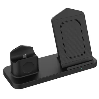 

PC+ABS Qi 10W Wireless Charger Stand With Cooling Fan ForWatch/iPhone 8 cargador inalambrico