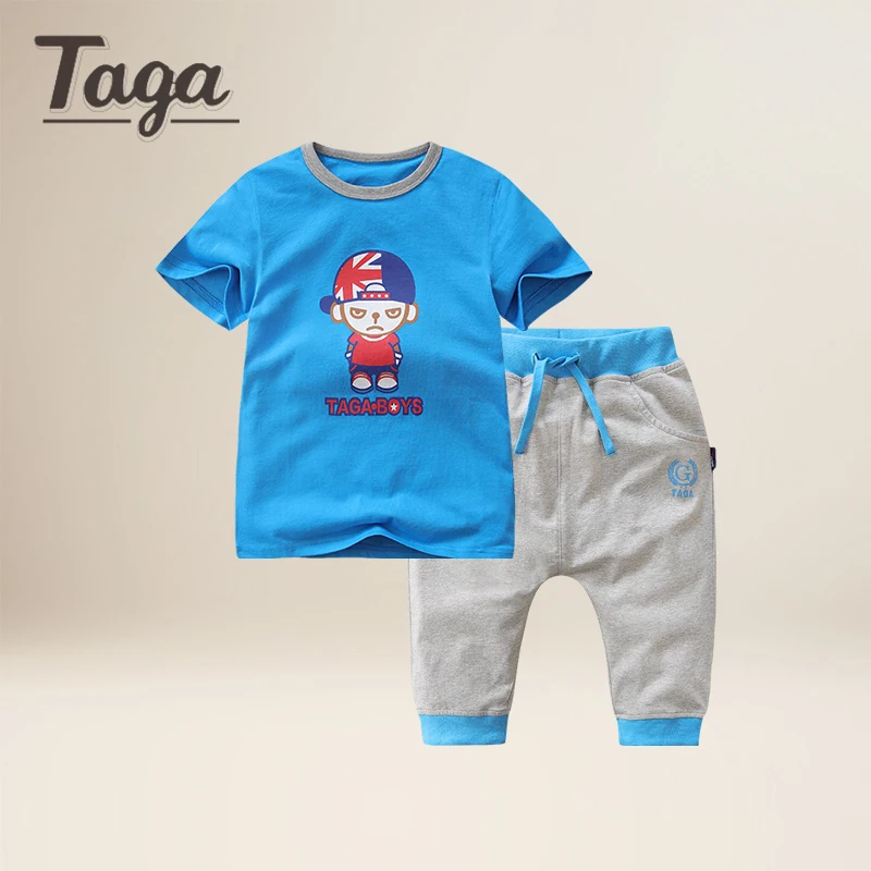 TAGA 2 pcs Kids Boys Clothes Summer 2017 New Baby Boy Clothes Children Toddler Boys Clothing Set