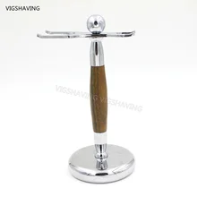 Verawwood и металлическая хромированная бритвенная щетка и подставка для бритвы
