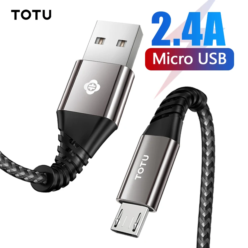 TOTU المصغّر usb كابل سريع شحن كابل بيانات كابل شاحن سلك Microusb كابل الشاحن لسامسونج Xiaomi Redmi شاحن هاتف محمول يعمل بنظام تشغيل أندرويد