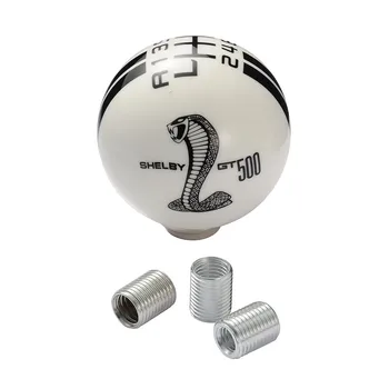 

1 Pcs 6 Speed Car Gear Shift Knob Resin Black and White Stripes Transmission Shift Knobs