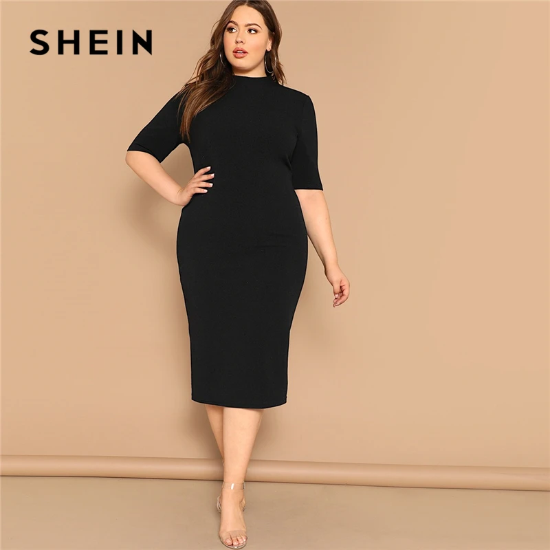 shein long black dress