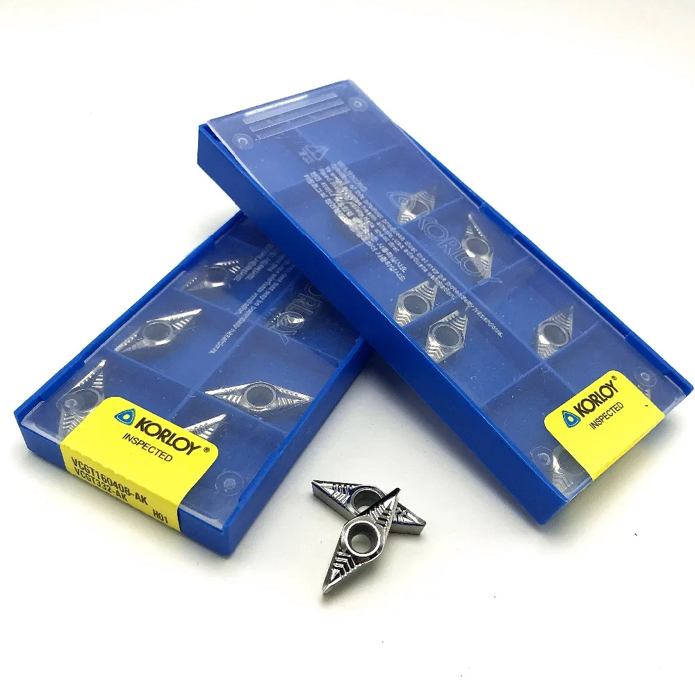 

10Pcs VCGT160408 AK H01 VCGT332 Aluminum cutter blade Insert Cutting Tool turning tool CNC Tools AL +TIN Alloy wood