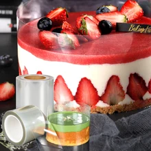 8/10/12 сантиметров торт окружающий край Обёрточная бумага лента утепленные торт краями для выпекания пирогов воротник рулон Пластик ремешок упаковка для торта Декор