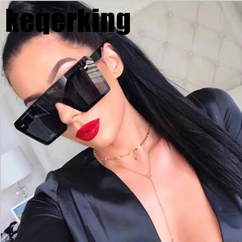 

Oversized Shield Visor Sunglasses Women Large Size Sunglasses Men Transparent Frame Vintage Big Windproof Retro Glasses