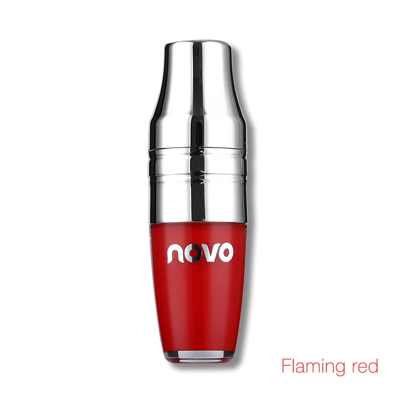 Flaming Red NOVO, 6 цветов, увлажняющий шейкер, тату, жидкая помада, цвет, окупается, стойкий, сочный блеск для губ, макияж, питает губы, комфорт - Цвет: Flaming Red