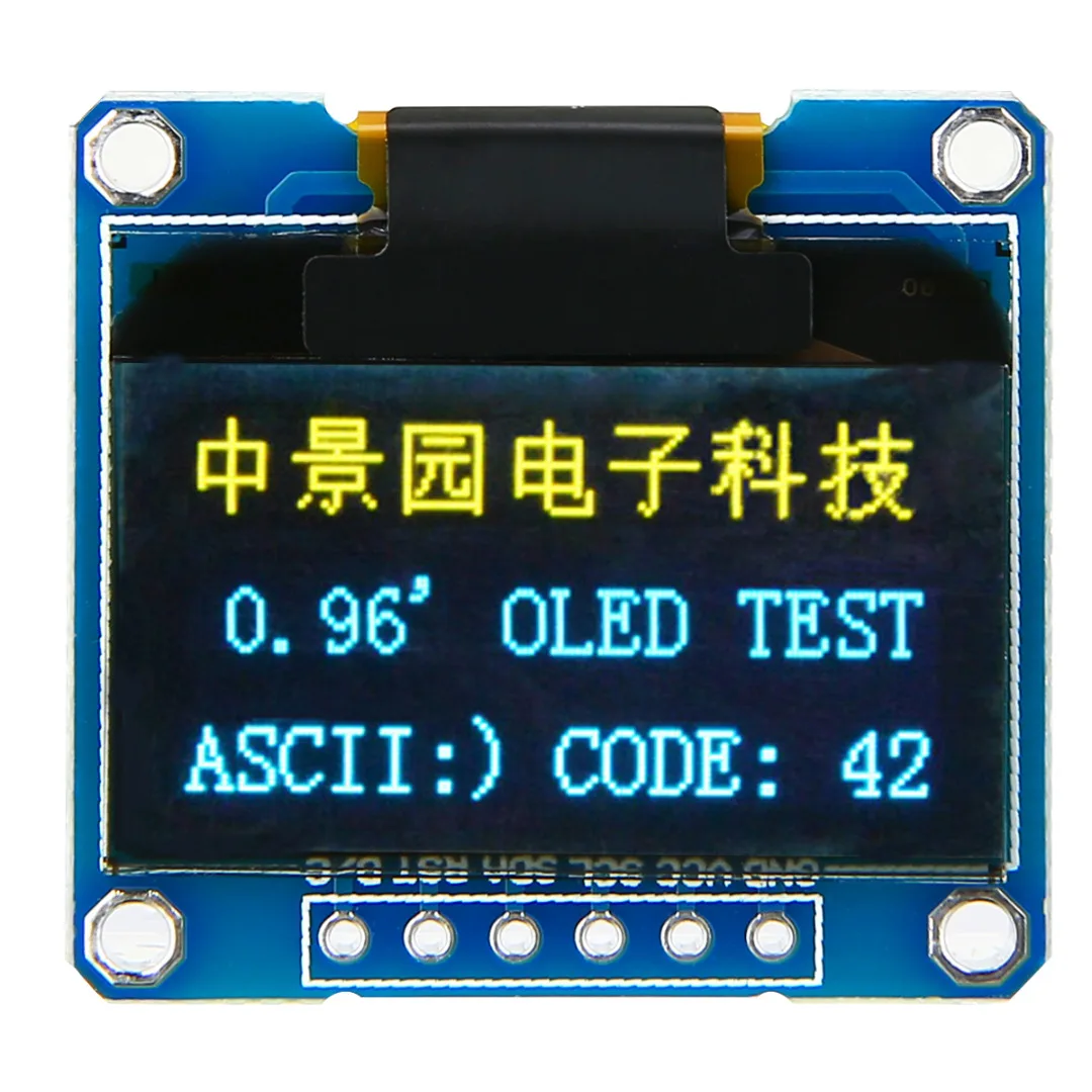 O светодиодный модуль дисплея 0,96 дюймов 128X64 IEC IIC Серийный ЖК-дисплей светодиодный SSD модуль SSD1306 плата с ЖК-экраном 3 цвета на выбор