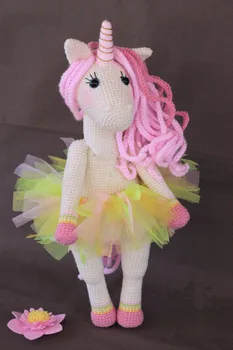 

crochet sweet unicorn toy Amigurumi doll rattle
