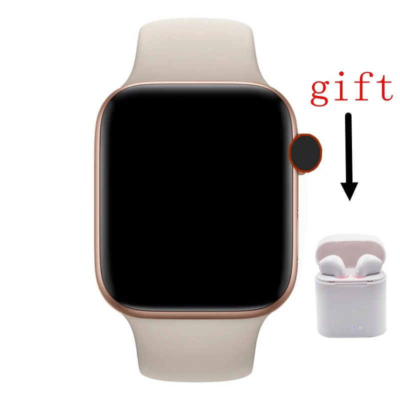Bluetooth Смарт-часы IWO 8 1:1 Смарт-часы 44 мм чехол для Apple iOS Android ЭКГ-шагомер IWO 5 обновление - Цвет: pink strap add gift