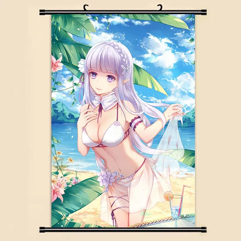 Аниме Манга Re Zero Kara Hajimeru Isekai Seikatsu Настенная картина прокрутка 40x60 обои наклейки