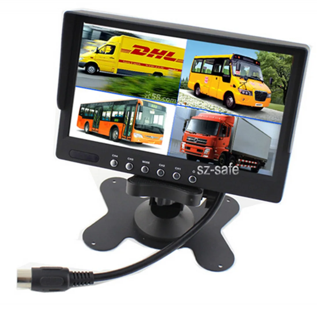 

7 Inch Car Parking Monitor Vehicle Reversing 500:1 Contrast Ratio Rear View Backup Camera Reverse System Accessories