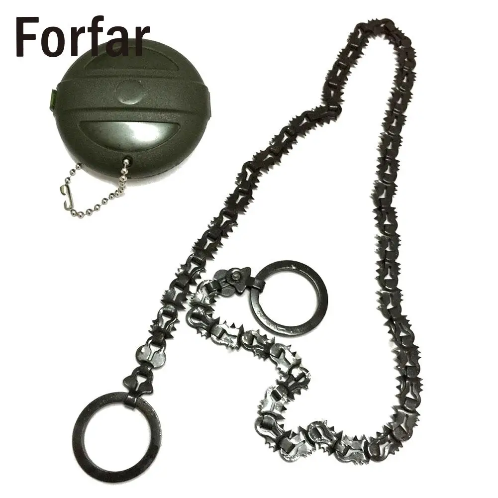 Chain Saw Stainless Steel Chains Cutter Rope Black Emergency Survival