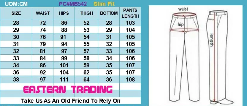 pants size 36 in us