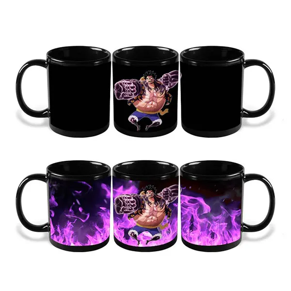 Одна штука Luffy Gear четвёртая кружка горячее изменение цвета термоактивный чай