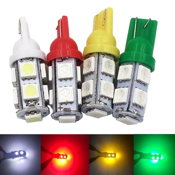 

YSY 300X Car Auto LED T10 194 W5W 9 led smd 5050 Wedge LED Light Bulb Lamp 9SMD Green/Blue/Red/Yellow Clearance Lights 12V 24V