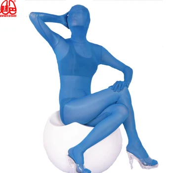 

Plus Size Cosplay Sexy Lycra Tow Way Zipper Open Crotch Bodysuit Full Body Pantyhose Catsuit Sexy Pantyhose Erotic Lingerie FX85