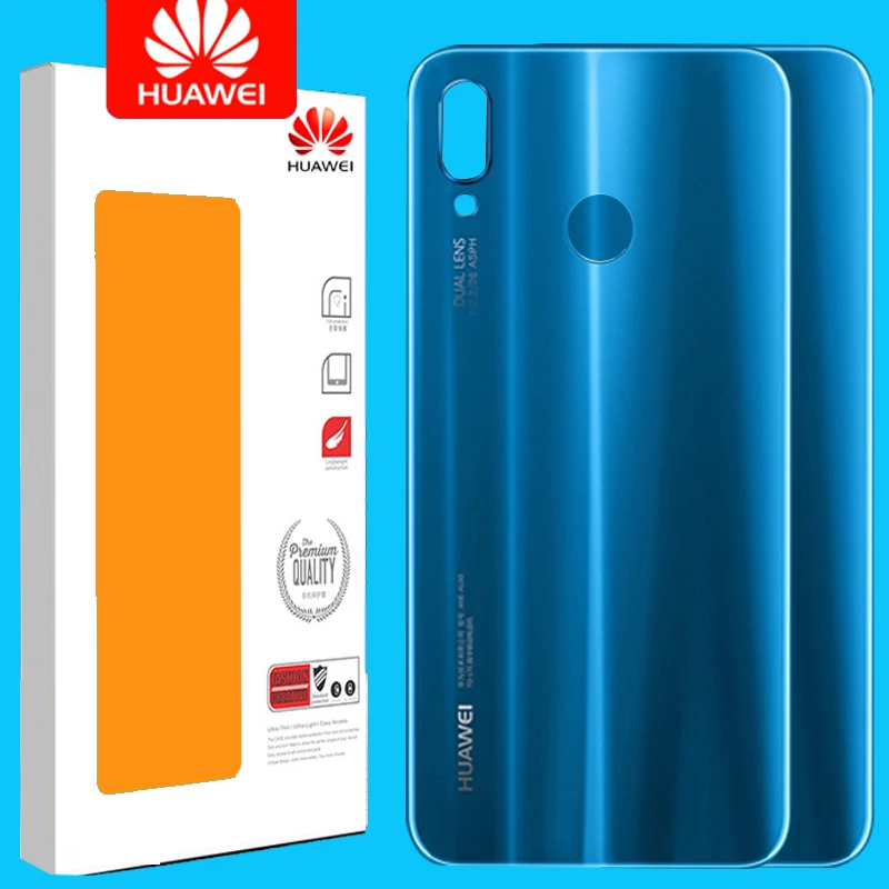 Huawei P20 Lite Задняя крышка батареи стекло с объективом камеры huawei P20 Lite крышка батареи Nova 3e задняя дверь корпус панель чехол