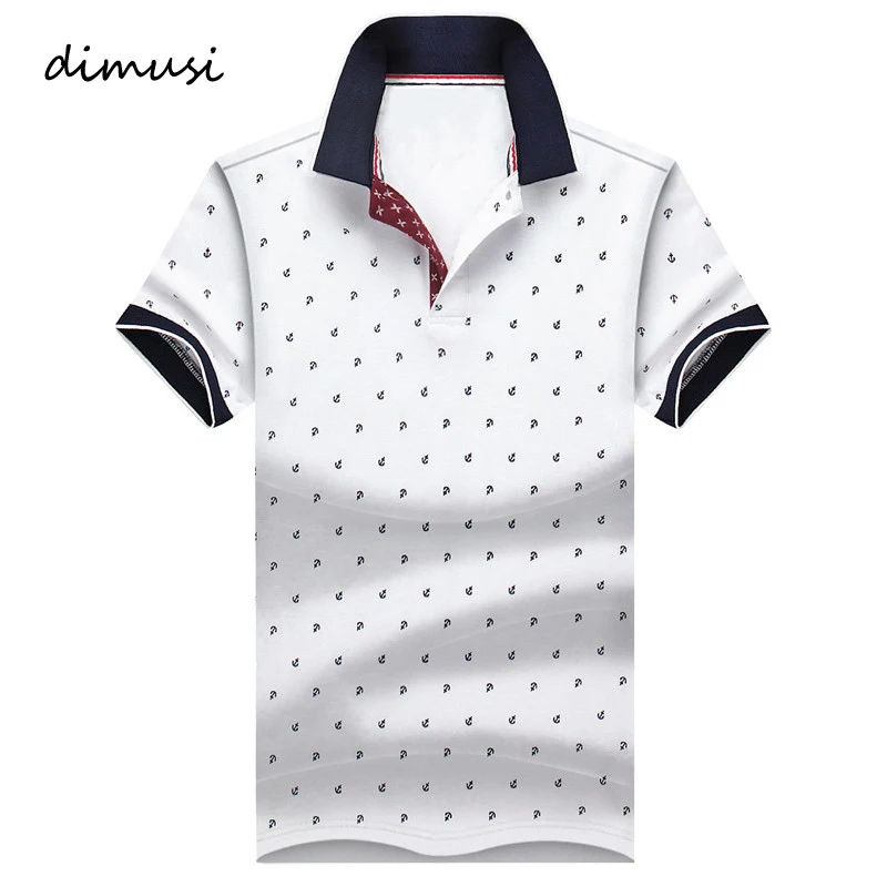 DIMUSI летние мужские рубашки поло Повседневные рубашки с коротким рукавом 95% хлопок мужские s поло футболки Para Hombre брендовая одежда 4XL TA068