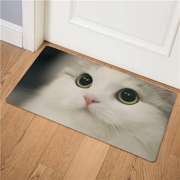 Милый животный Кот передняя дверь коврик для кухни гостиная прихожая вход в ванную комнату Придверный коврик нескользящий коврик 46x75 см - Цвет: 8