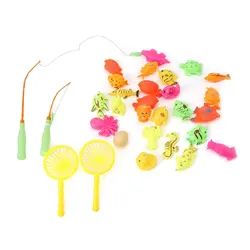 26 шт/1 комплект магнитные игрушки для рыбалки ванна для младенцев игрушки время Магнитная рыбалка Игрушечная модель животного для детей