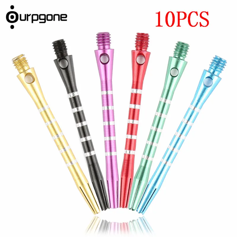 

Ourpgone 10pcs/lot Aluminum Medium Darts Shafts Harrows Dart Stems Throwing Toy 6 Colors