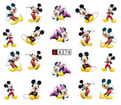 

Stickers for Nails Water Decals Mickey Mouse Nail Sticker Slider Art designs Decorations Manicure Foil Adhesive Pegatinas Polish