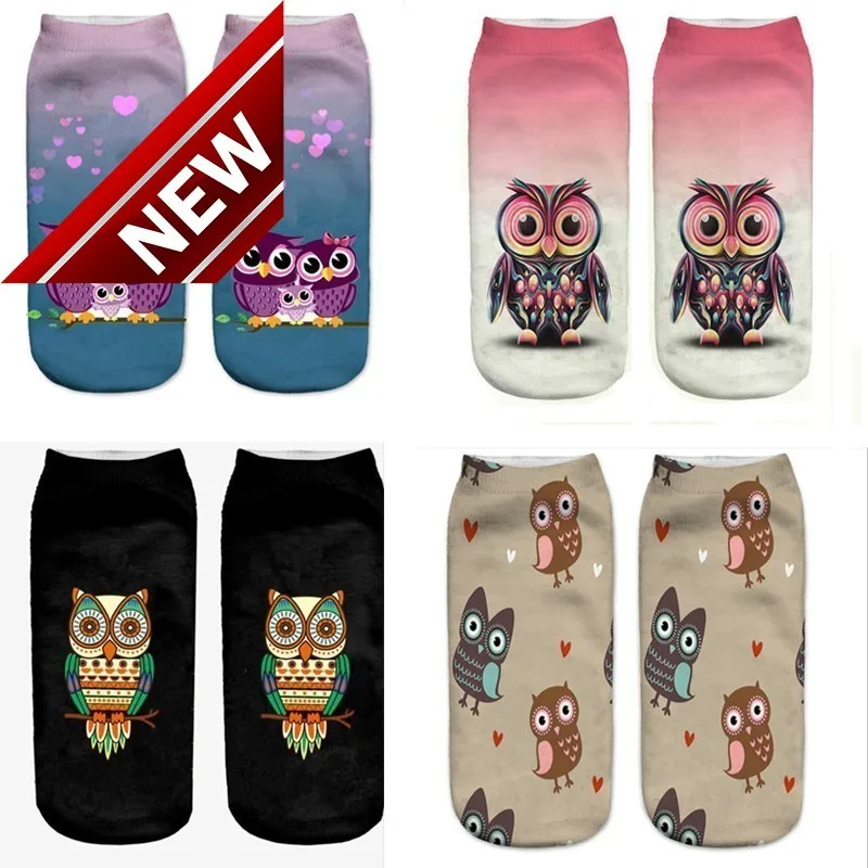 

1pair Hot Sale Kids 3d Animal Short Ankle Girls Socks Printed Owl Sokken Skarpetki Dla Dzieci Baby Girl Clothes Sock Skarpety