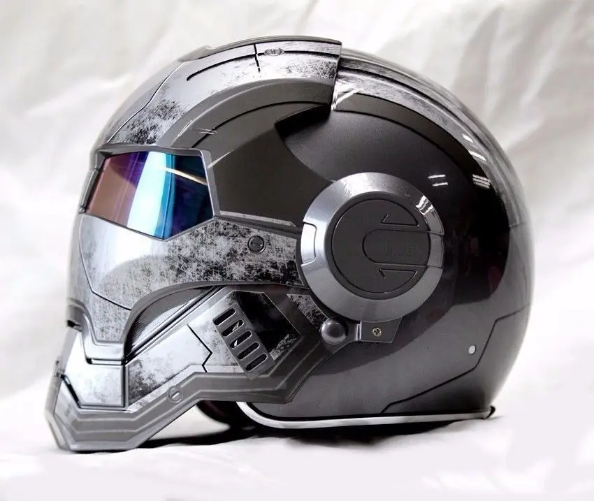 Masei 610 Star Machine DOT Helmet - Open Face Ironman Star Wars Grey Warrior Matt L - Iron Man and Atomic Man Motorcycle Helmets image 4