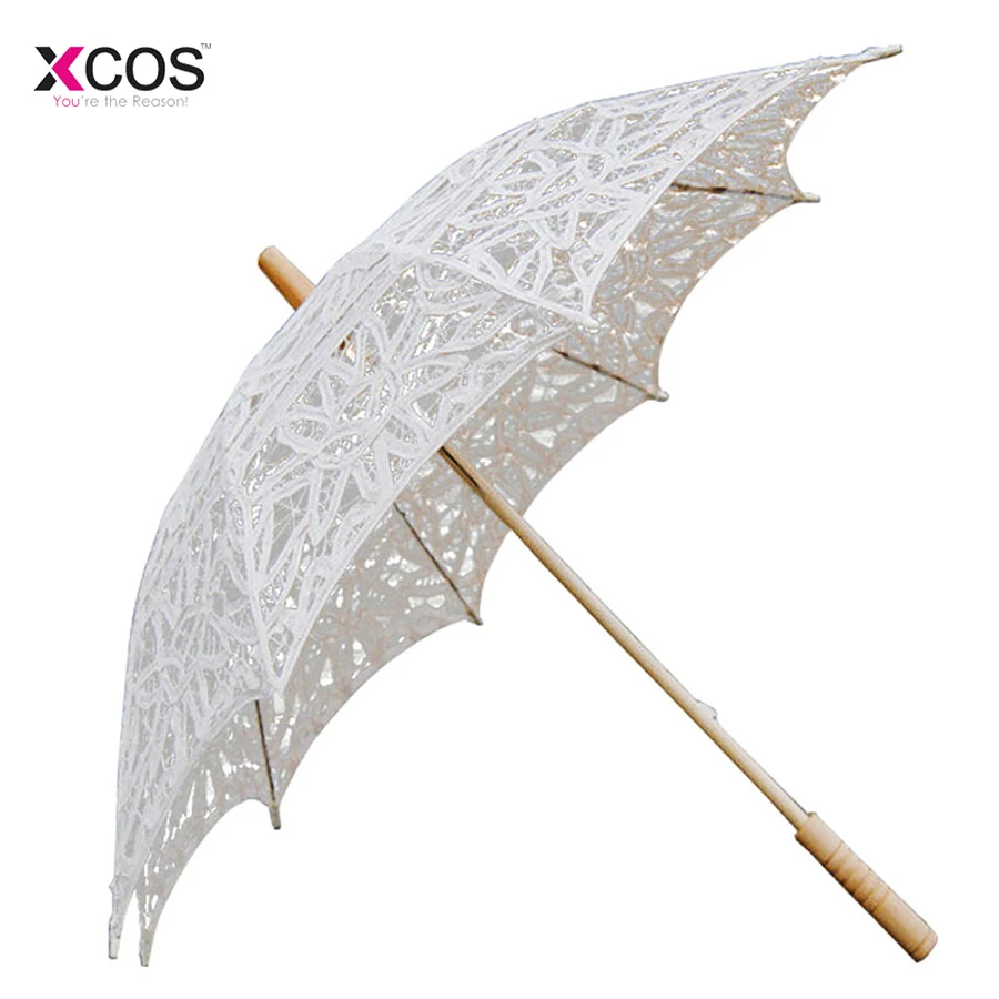 Модный зонт от солнца, кружевной зонт с вышивкой, Белый Свадебный зонт, Ombrelle Dentelle Parapluie Mariage