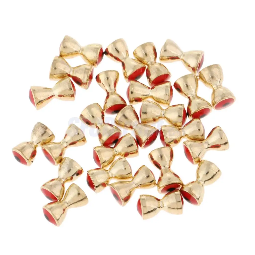 25Pcs/lot 3D Realistic Fish Dumbbell Eyes Brass Fly Tying Beads Nymph Eyes Head Fly Tying Materials 3.2mm-6.3mm