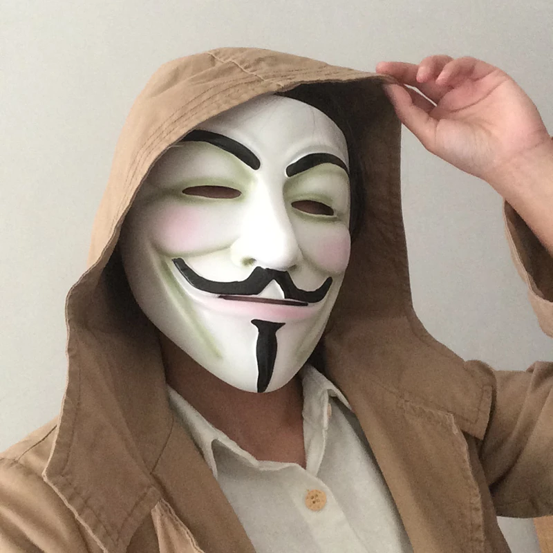 High Quality White Resin V for Vendetta Mask Halloween Masquerade