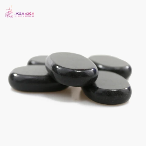 Massagem com Óleo Essencial de Massagem de Pedra de Basalto Pedra para as Mãos Himabm Unidades – Pacote Natrual Quente Spa Negro & Braços 6.5*4.5*1.7 cm 5