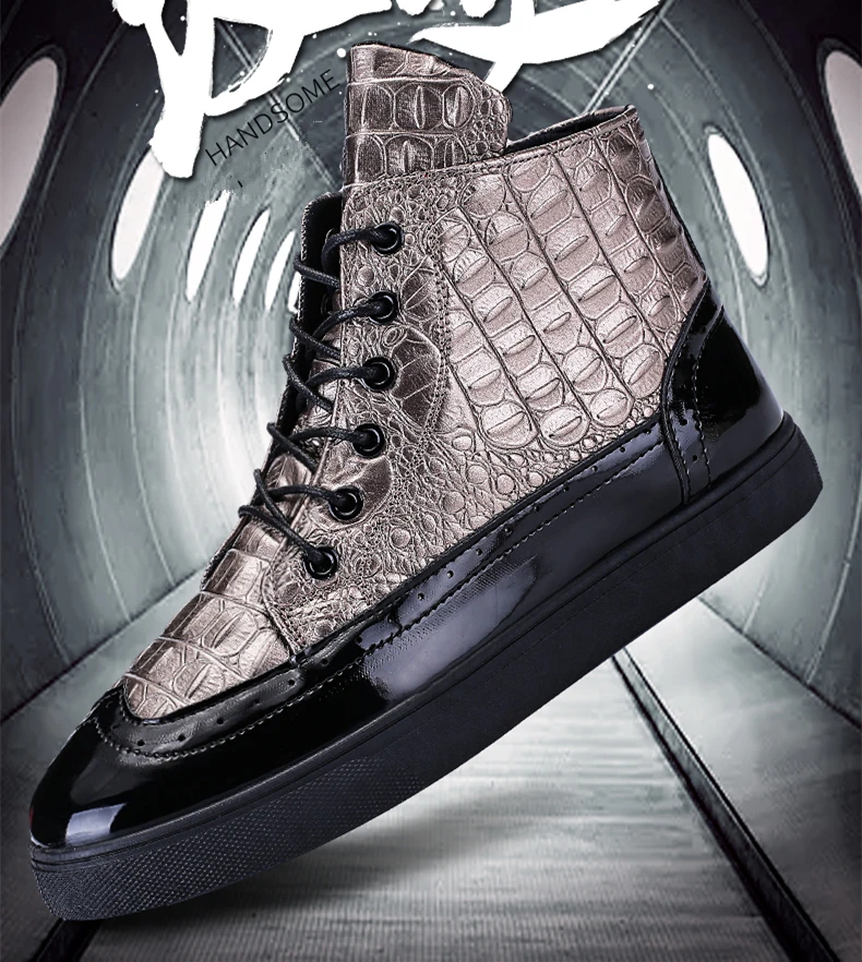 Brand Men's Boots Street Style Punk Canvas Male Shoes Retro Trending Black Casual Bot Leather Ankle Boot Boots Men (1)
