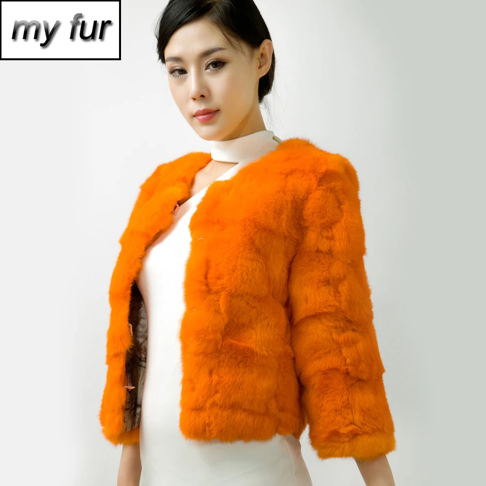 

2019 New Women Fashion Genuine Real Rabbit Fur Coat 100% Natural Soft Rabbit Fur Jacket Lady Casual Real Rabbit Fur Overcoat