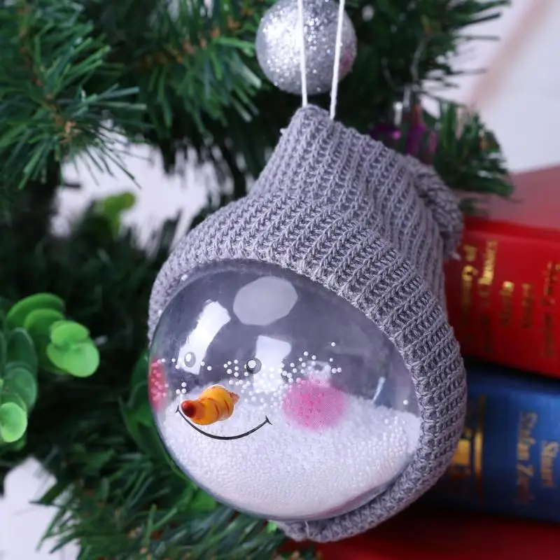 Пластиковый кулон снеговик шар украшения Рождественские подарки для детей игрушка Рождественская елка украшение шар украшение дома новогодние подарки украшения