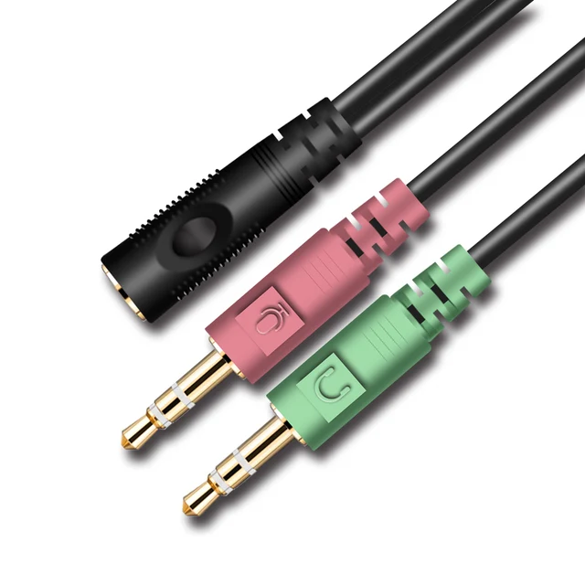 Splitter Headphone For Computer 3.5mm Female to 2 Male Splitter Cable