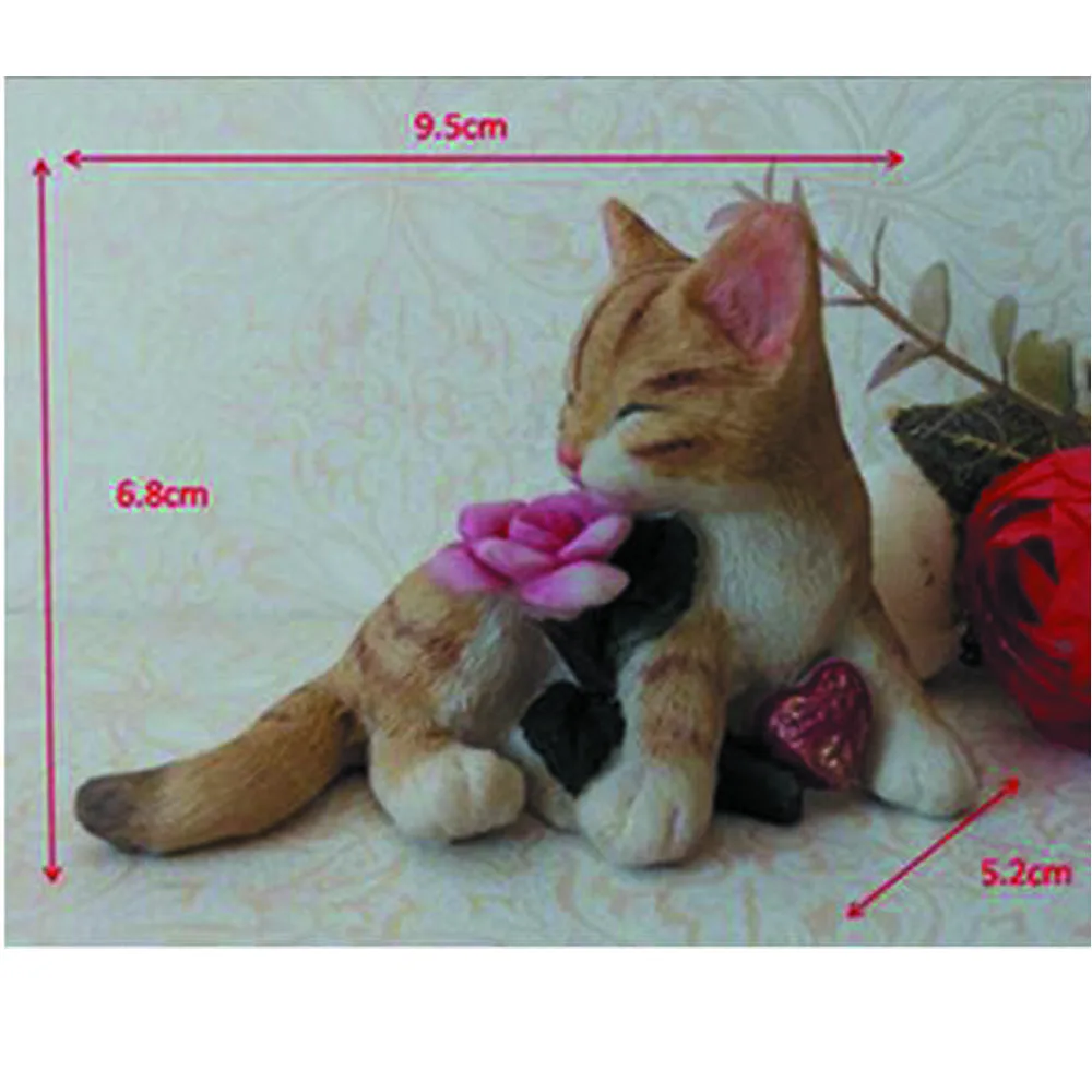 3d цветок милый кот ручной работы Мыло Свеча для украшения торта силиконовые формы DIY кошка плесень