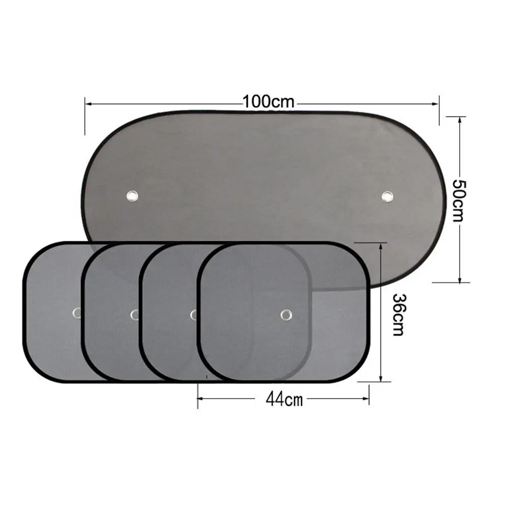 5 шт. комплект солнцезащитный козырек для автомобиля, Солнцезащитная сетка с присоской, Передняя Задняя боковая занавеска, Стайлинг автомобиля, чехлы, солнцезащитный козырек