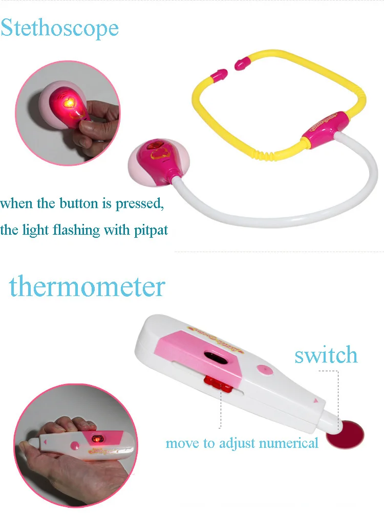 Набор доктора для детей игрушки доктор дети моделирование медицина игровые комплект игрушек играть дома стетоскоп инъекции