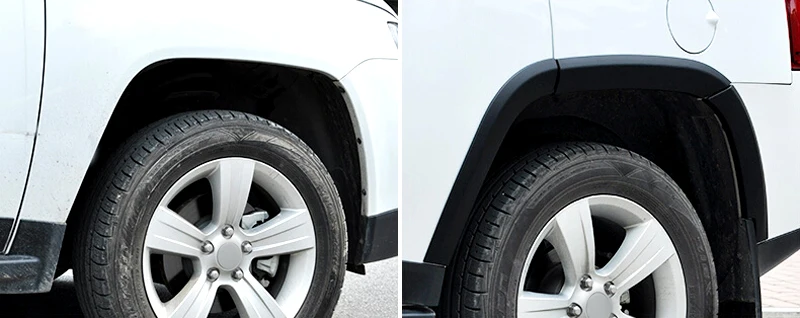 2011- для Jeep Compass авто аксессуары черный внешний крыло вспышки гибкий автомобильный комплект кузова колеса арки крышка 10 шт