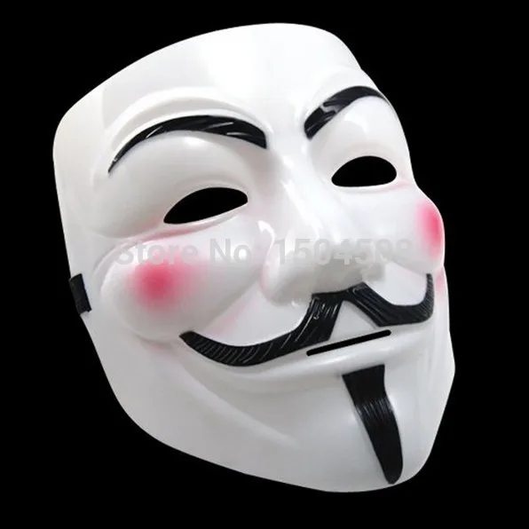 Маскарадная маска V для вендетты, маска, аноним, фильм Guy Fawkes, Хэллоуин, маскарад, вечерние маскарадные маски, March Protest, белый цвет