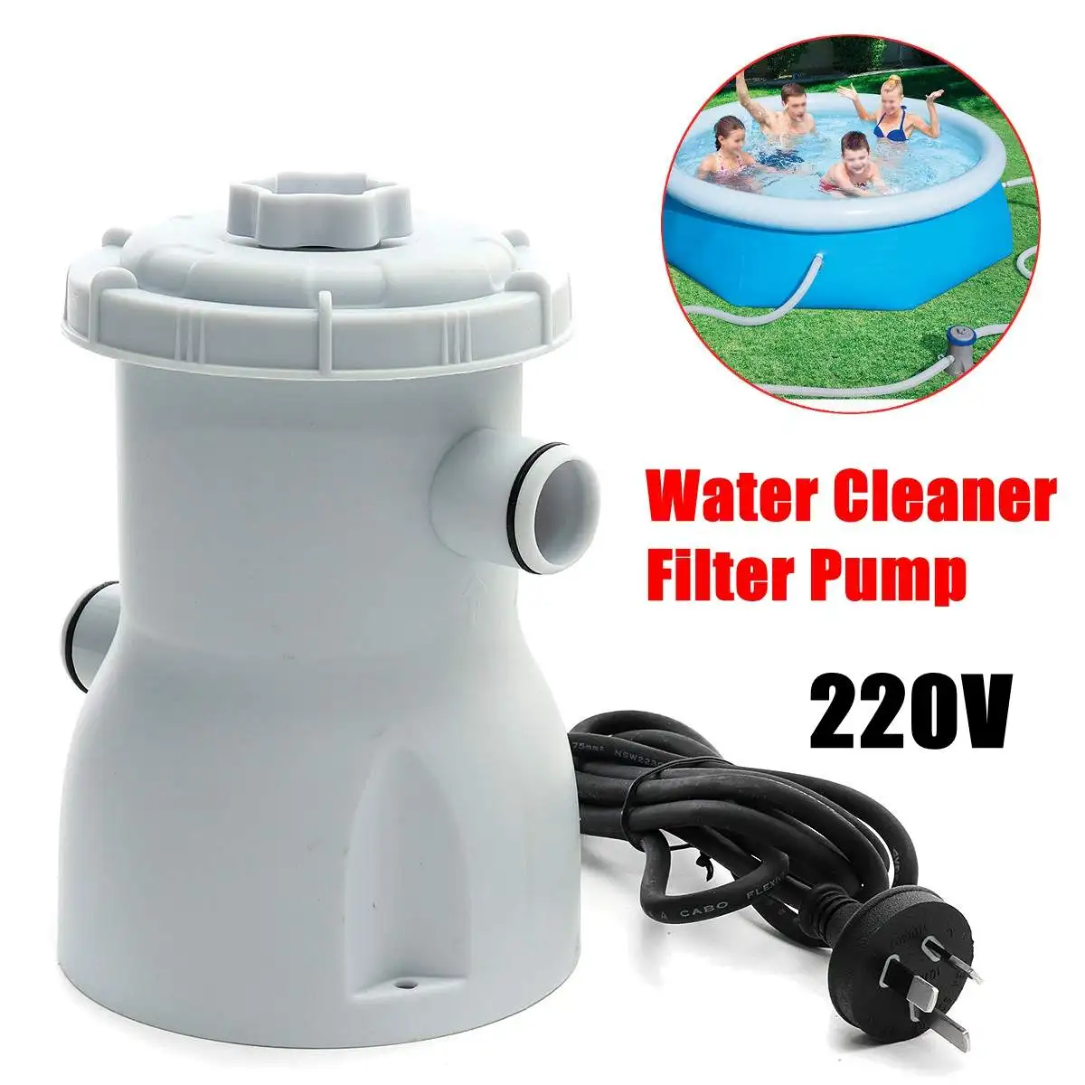 

220V Electric Filter Pump Swimming Pool Filter Pump Water Clean Clear Dirty Pool Pond Pumps Pool Accessories