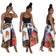 Сезон: весна–лето Мода длинная юбка макси со складками Для женщин Высокая Талия пляжная юбка в стиле бохо для Patyclub