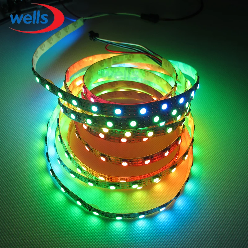 WS2811 DC12V led strip 5m 30/48/60 leds/m,10/16/20 pcs ws2811 ic/meter, White/Black PCB, 2811 led Addressable Digital strip