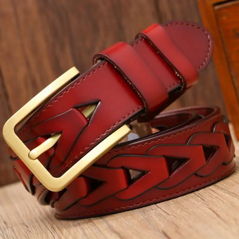 Ремень мужской/женский плетеный из натуральной кожи 2020 см|male strap|strap menbelt male |