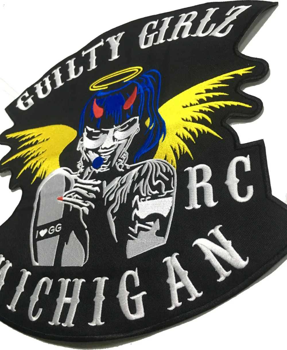 HOT SALE GUILTY GIRLSBIKER RC MICHIGAN MOTORCYCLE CLUB VEST OUTLAW