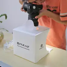 PULUZ Mini Photo Studio 20 ซม.พับแสงเต็นท์สีขาวแบบพกพาแสงสตูดิโอถ่ายภาพกล่อง 6 สีภาพกล่อง