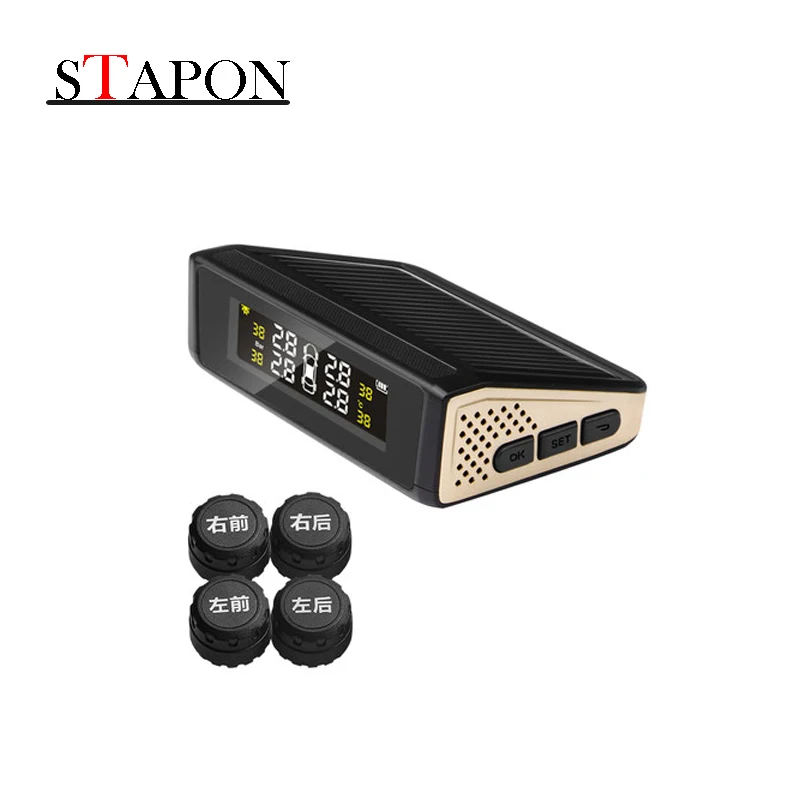 

STAPON External tire pressure detection of vehicle solar tire pressure monitoring system TA-1