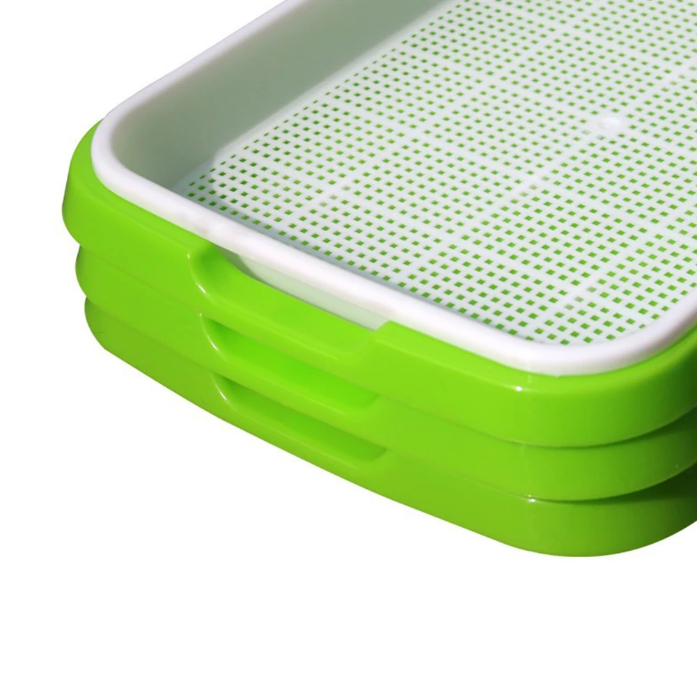 Garden Planting Non Toxic Grass Wheat Double Layer Grow Drain Plate Hydroponics Basket Home Nursery Tray Soilless Germination